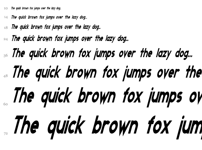 Transmetals font waterfall